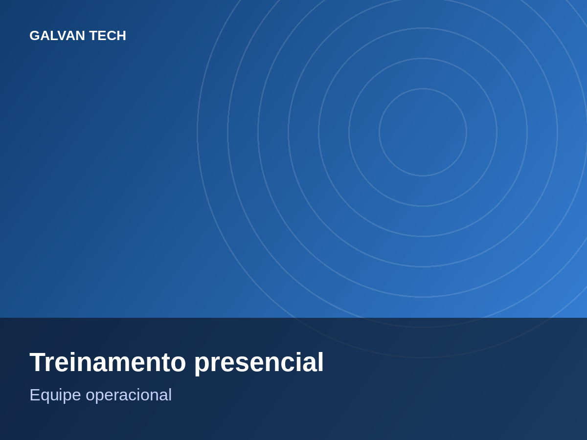 Treinamento presencial com a equipe operacional antes da virada do sistema.